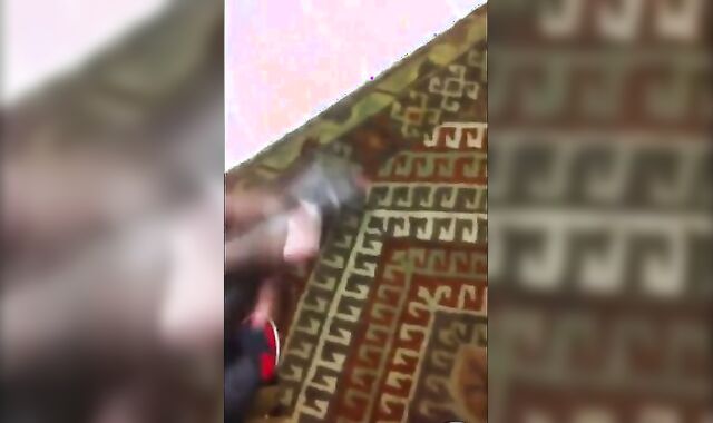 Black Amateur Strokes His Big Uncut Cock