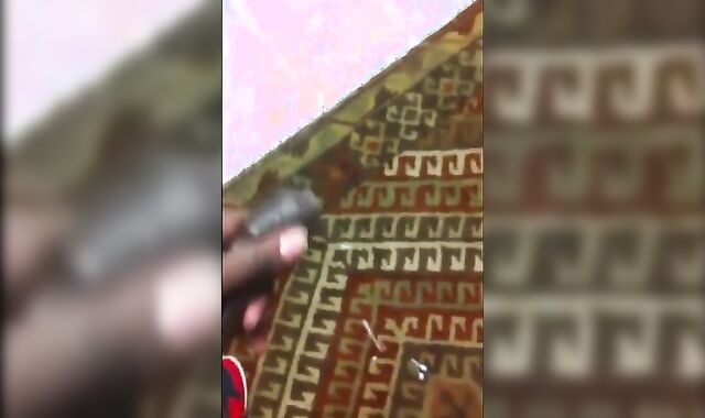 Black Amateur Strokes His Big Uncut Cock