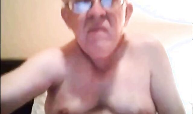 Silver Daddy Strokes His Small Cock