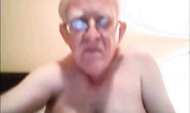 Silver Daddy Strokes His Small Cock