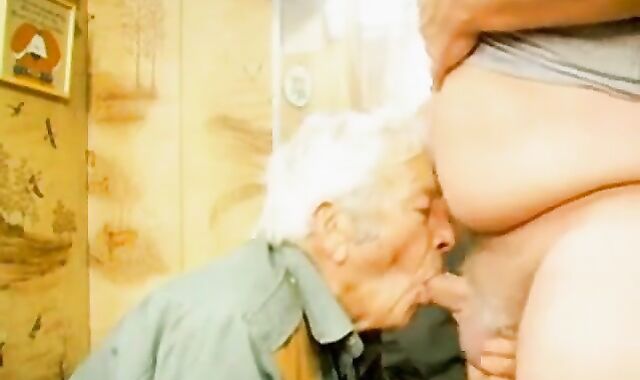 Grandpa Gets a Face Full of Cock