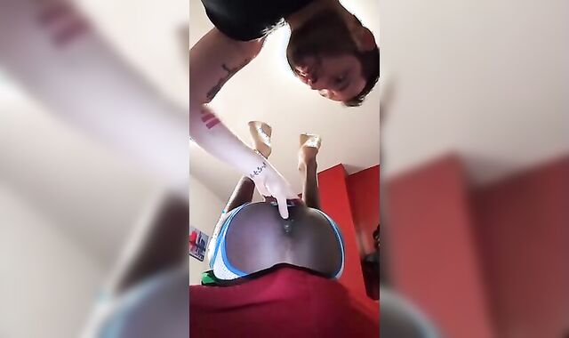 Tatted White Guy Barebacks a Little Black Guy 2