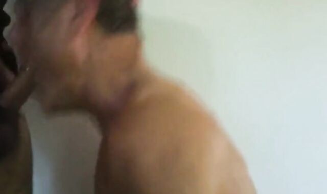Daddy's throat gets fucked by a big cock and filled with cum. 2
