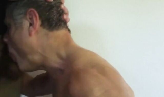 Daddy's throat gets fucked by a big cock and filled with cum. 2