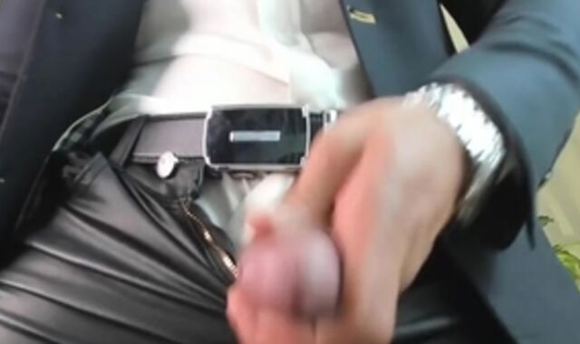 man In A Suit Jacks In His douche