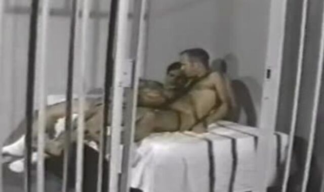 Shaggy Twink Group-Fucked In Prison Cage