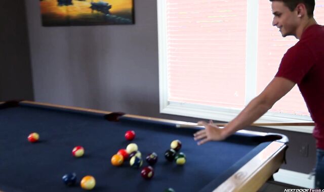 Next Door Twunk: More than Just Scrotum on This Billiard Table