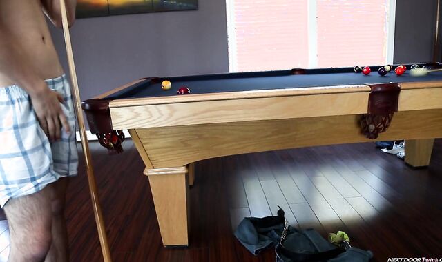 Next Door Twunk: More than Just Scrotum on This Billiard Table