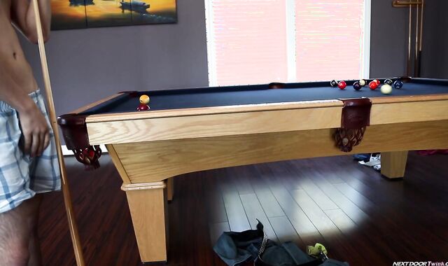 Next Door Twunk: More than Just Scrotum on This Billiard Table