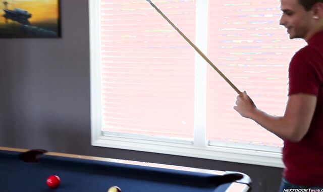 Next Door Twunk: More than Just Scrotum on This Billiard Table