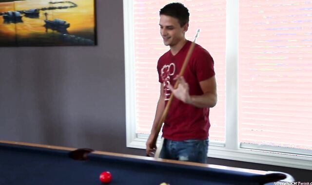 Next Door Twunk: More than Just Scrotum on This Billiard Table