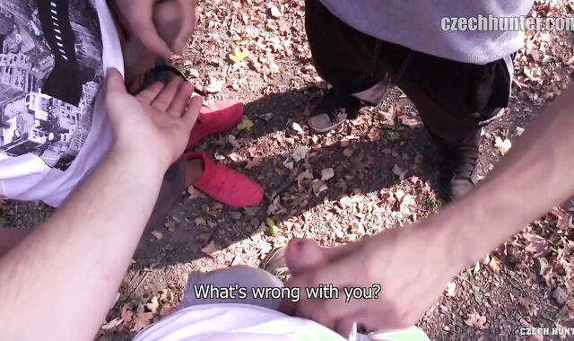 Czech Hunter: 2 Boys Pull out Cravings