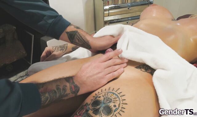 That massage makes my shemale dick hard