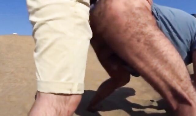 Bareback Outdoor Fun with a Stranger on a Dune