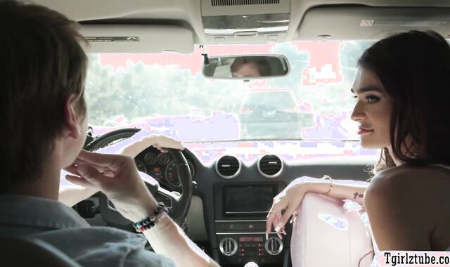Picking up this hot TS chick and bang her ass