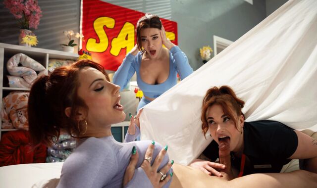 Caught my TS girlfriend sucked by this slut clerk