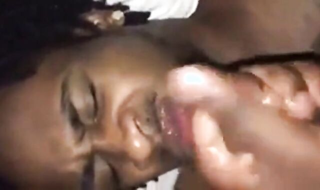 Black Amateur Takes Big Cock, Gets Facial