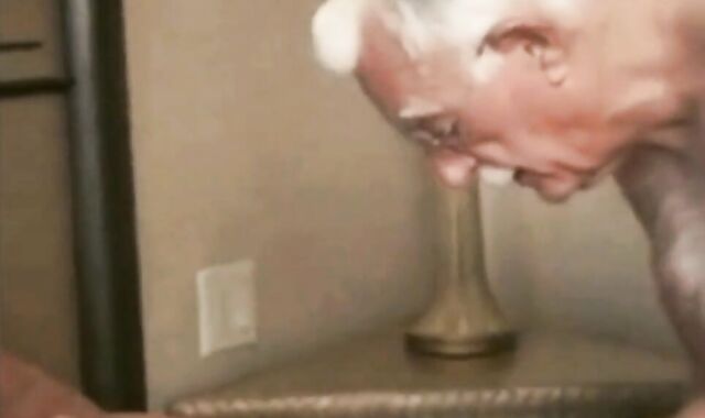 Silver Fox Daddy and His Boy Toy in a Hotel Room