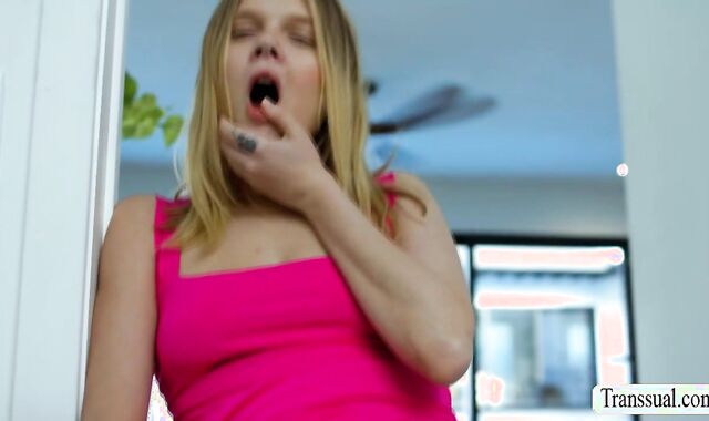 Slut stepdaughter caught by TS stepmom flirting