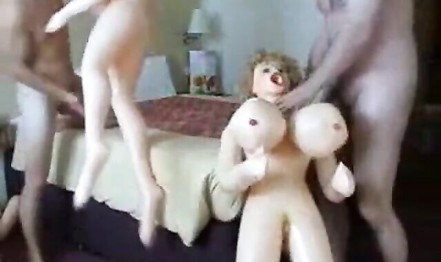 2 Straight Friends Try Out a Blow-Up Doll