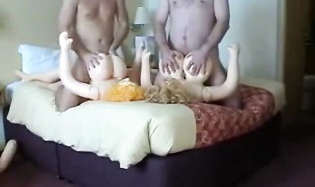 2 Straight Friends Try Out a Blow-Up Doll