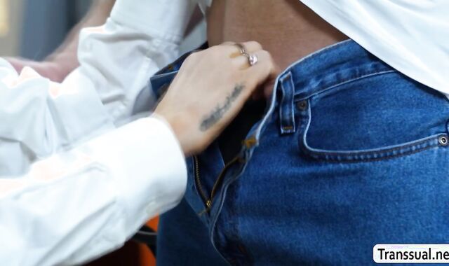 Horny TS doctor wants her patients dick so bad