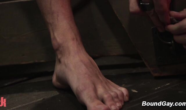 Boy Bound Hard Cock Begs For Cum