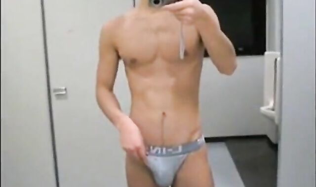 Asian Muscle Hunk Cums Twice