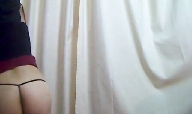 Sissy Black Thong Twink Shows Off