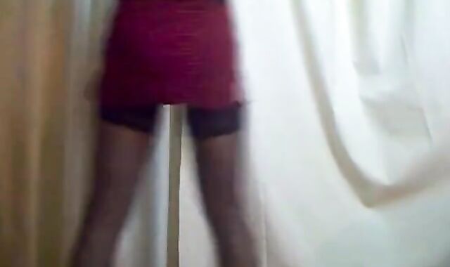 Sissy Black Thong Twink Shows Off