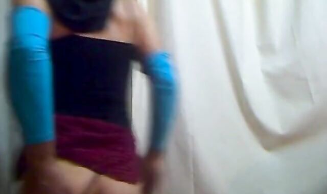 Sissy Black Thong Twink Shows Off