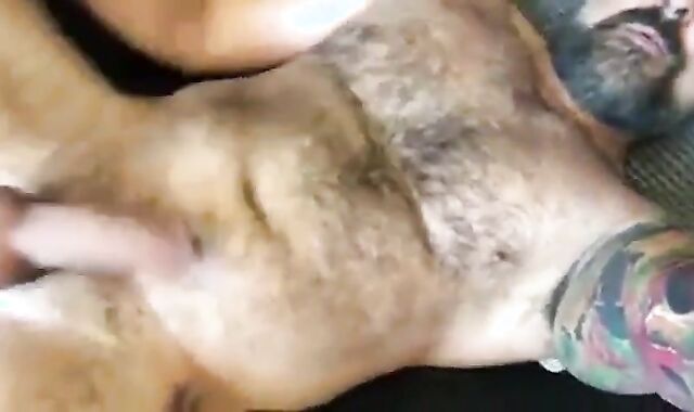 Hairy Muscle Daddy Jerks Off and Cums for Me 2