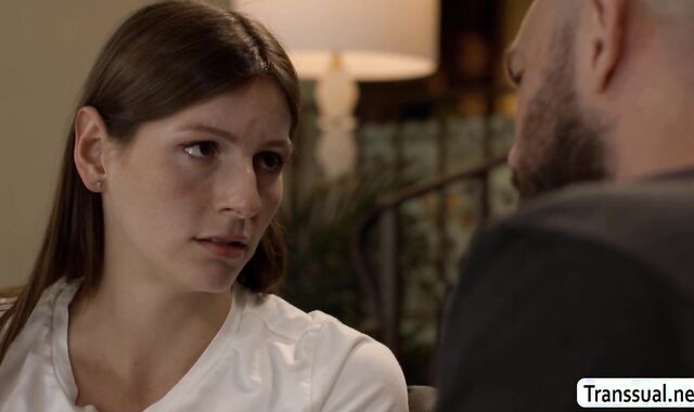 Horny brunette TS wants a big dick in her butthole