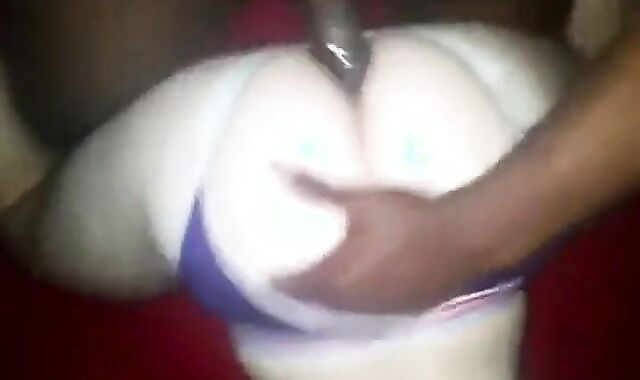 Amateur Interracial: Big Black Cock Stretches White Hole 2