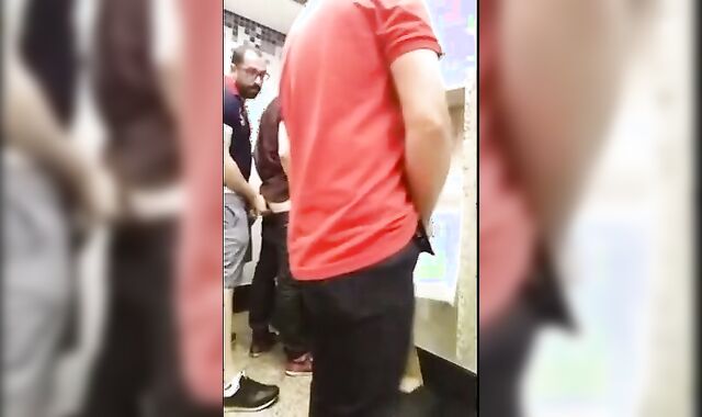 Breeding a Slut: Bareback in a Public Bathroom Orgy 3