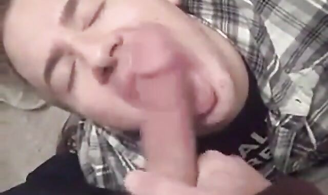 Big-Cock Blowjob - Cum Shot on Tongue 2