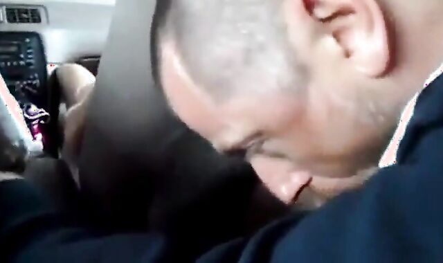 Old-Young Blowjob in a Taxi 3