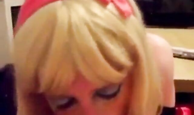 Submissive Crossdresser's Blowjob Training 3