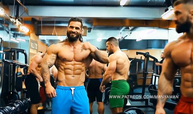 AI Studs Sucking In Gym by ManyAMan