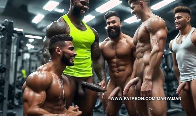 AI Studs Sucking In Gym by ManyAMan