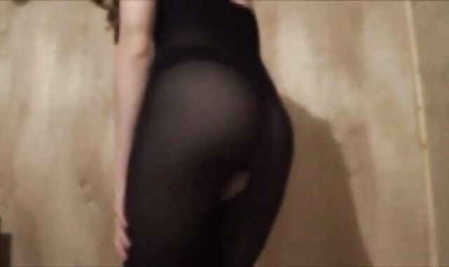 Black Bodystocking Twink Crossdresser Strips