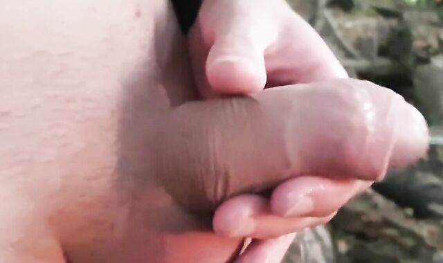 Pissing Outdoors with a Big-Cocked Hunk