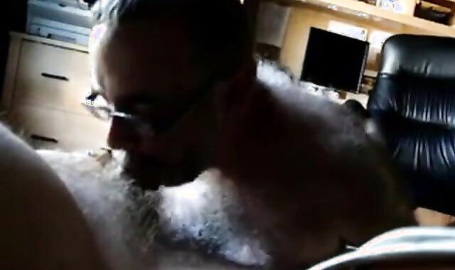 Hairy Grandpa Sucks and Swallows 2