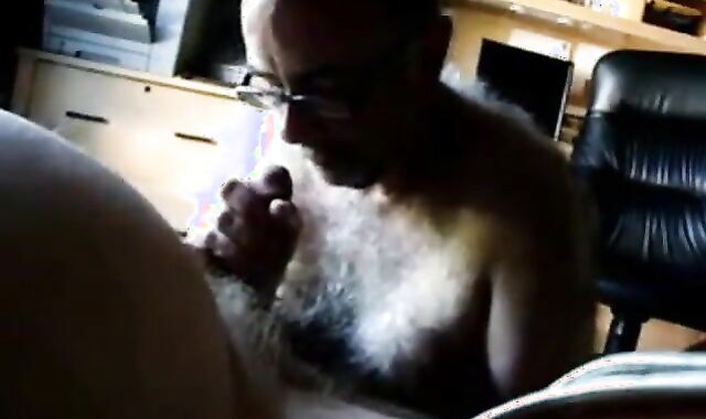 Hairy Grandpa Sucks and Swallows 2