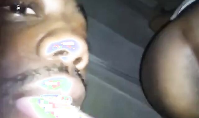 Big Black Cock Blowjob in a Car