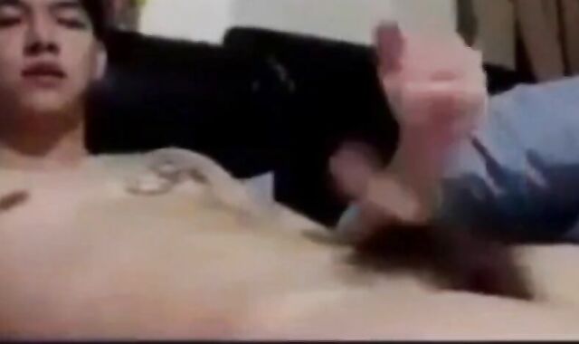 Asian Twink Jerks Off on Cam