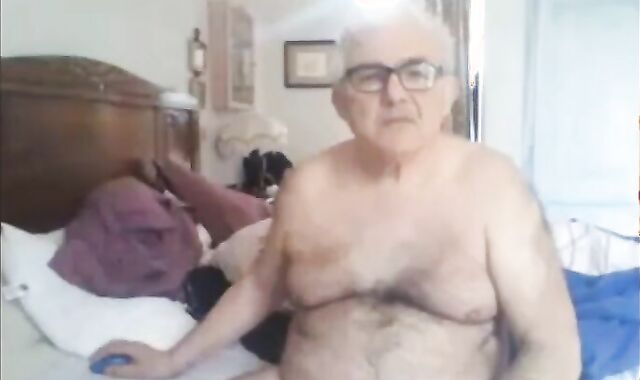 Grandpa Strokes His Meat