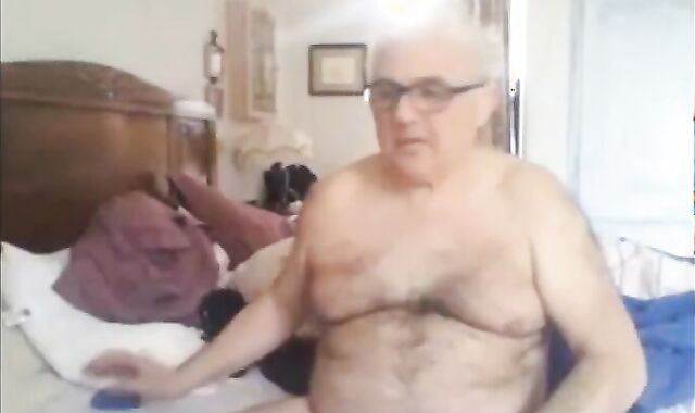 Grandpa Strokes His Meat