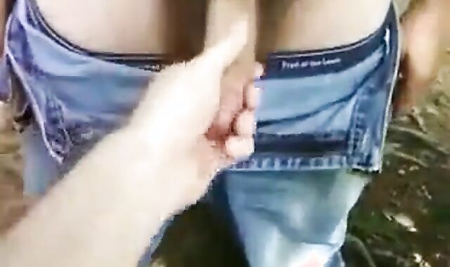 Twink blows big-cocked worker outdoors