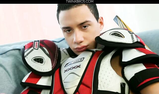 Hockey Boy Jimmy Bodine and His Big Curved Stick